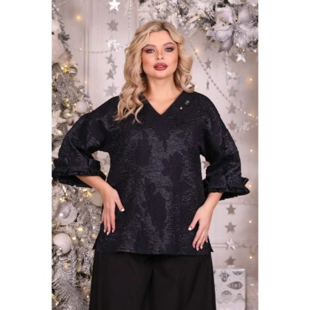 Women's tunic, size 52, black color-4