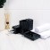 A set of accessories for the bathroom "Rombs", 4 items (meter 230 ml, soap dish, 2 glasses), black color