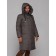 Coat insulated winter female, size 42, dark gray color