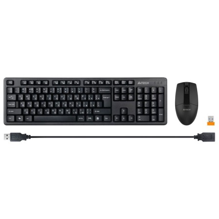 Keyboard + Mouse A4Tech 3330N CLAV: Black Mouse: Black USB Wireless Multimedia-4