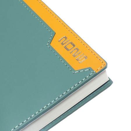 Dated 2025 diary, A5, 176 sheets of Escalada, solid cover of artificial leather, foil embossing, liesse, cream block 70 g/m2, green-3