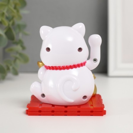 Plastic Plastic "White Mani-Neko with an ingot of Yamba" 8x8x8.5 cm-7