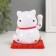 Plastic Plastic "White Mani-Neko with an ingot of Yamba" 8x8x8.5 cm