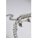 Set 2 objects: earrings, Antoinetta necklace crystals, white color in silver, 40 cm