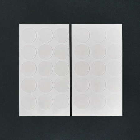 Gloring pads (dots) 15g, 30 pieces, 20 x 20mm, Devente, 2 sheets, bilateral, transparent, euro suspension-1