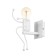Sconces "man" E27 40W white 11x20x17 cm