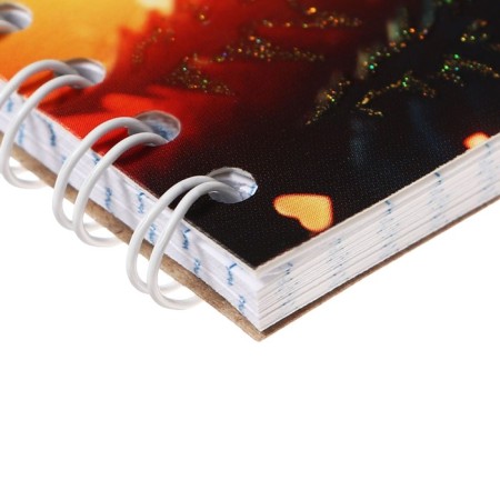Notepad A6 "Golden Baby", 48 sheets in a cage, cover of shaking cardboard, sparkles-1