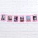 Garland for photographs with junction of Pink, 6 pcs