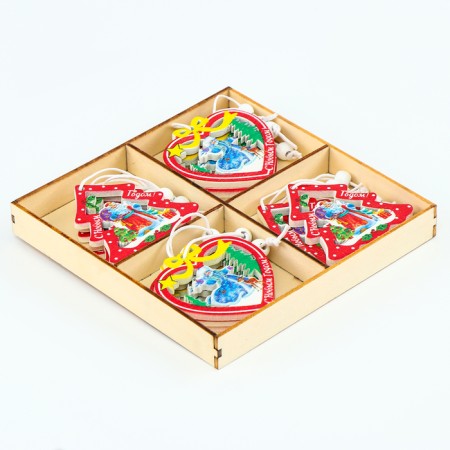 Set of New Year's pendants, 12 pcs., Mix-9