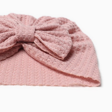 Baby cap I am a "bow", central rose. Rr. 46-48-1