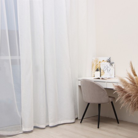 Curtain Ethel Ts. White, 245*300 cm, 100% flax