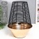 Summary Metal for 1 candle "Loft. Prutia" black with gold 23x16x16 cm