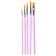 Drawing brush, 5 pieces, synthetics, round No. 1,3,5, flat No. 6.8, cold heart
