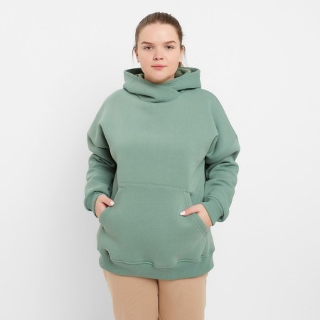 Huds with a hood is launched, olive color, size 54