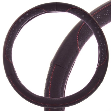 Leather brawl, l black Skyway, with a red stitch