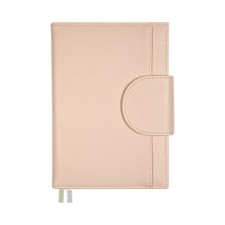 Diary Initiated B6 160 sheets of Devente.contea, a firm cover of artificial leather with foam rubber, cream block 70 g/m2, pink
