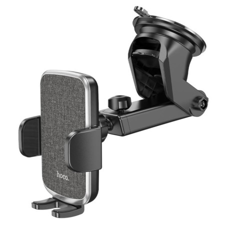 Hoco CA95 Automobile Holder, for 4.5-6.7 inches, 55-95 mm clamp, suction cup, black-4