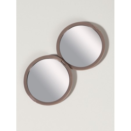 Mirror folding "waves", d = 7.5 cm, color is matte beige-3