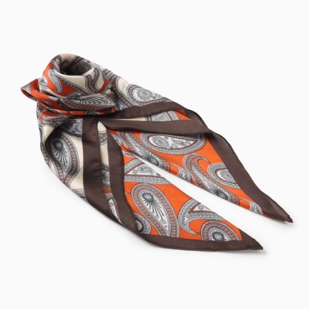 Women's scarf minku rr 70*70 cm, col. brown