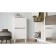 Higs 02 shoe cabinet, 500 × 200 × 939 mm, white / white color
