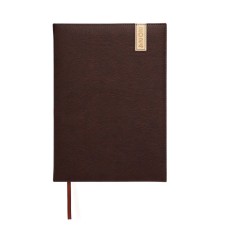 The weekly dated 2024, A4, 64 sheets, Devente.vertical, a solid cover of artificial leather with foam, lies, cream block 70 g/m2, brown
