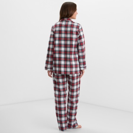 Пижама женская из фланели (рубашка и брюки) KAFTAN р.52-54-5