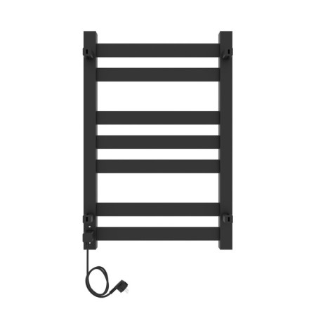 Two electric heated towel rail Laris Hephaestus ChKCh, 500x800 mm, 7 crossbars, right, black-16