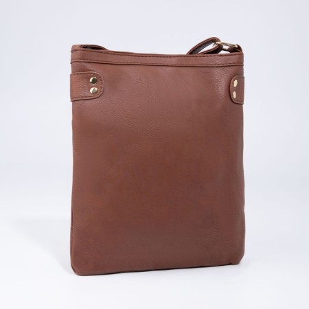 Cross-Bodi Bag on a zipper, brown color-1