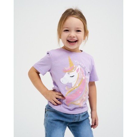 T-shirt Children's KAFTAN "The most beautiful" R.38 (146-152), lilac-1
