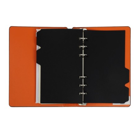 Deliciper of Leduced A5, 120 sheets on Firenze rings, artificial leather cover, block 70g/m2, black-10