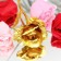 Soap roses of colored shades and a gold rose, set