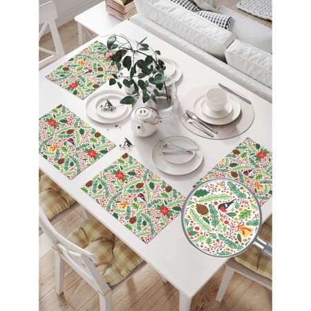 A set of napkins for setting the Christmas mood table, rectangular, size 32x46 cm, 4 pcs