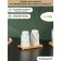 Ceramic set for spices on the bamboo stand Bellatenero “Spiral”, 3 objects: Solonka 90 ml, pistor 90 ml, stand, white color