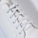 Shoe shoes, steam, flat, with a latch, elastic, 6 mm, 100 cm, white color