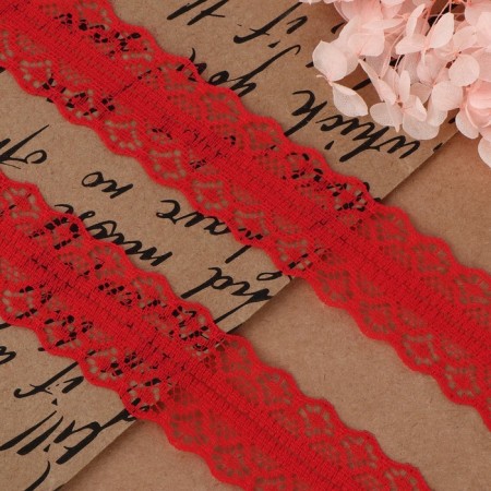 Capricon lace, 30 mm × 10 ± 1 m, red color-1