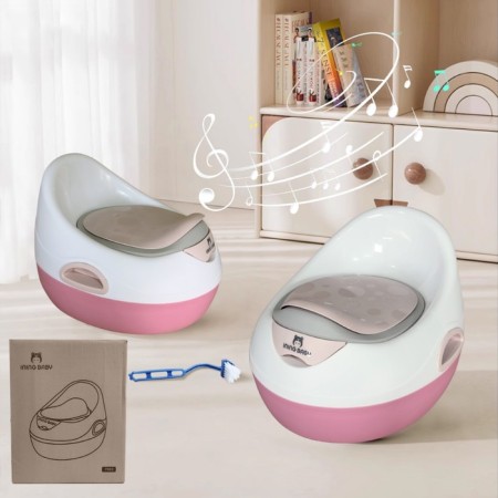 Pot children's ining Baby P002, with music, pink color