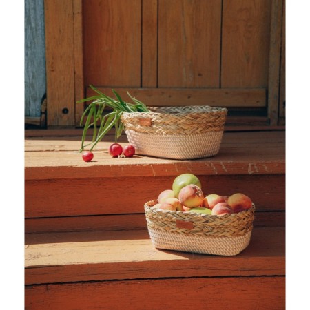 A set of baskets for storing manual weaving, cotton, corn, 2 pcs: 28x18x10, 30x20x12 cm-5