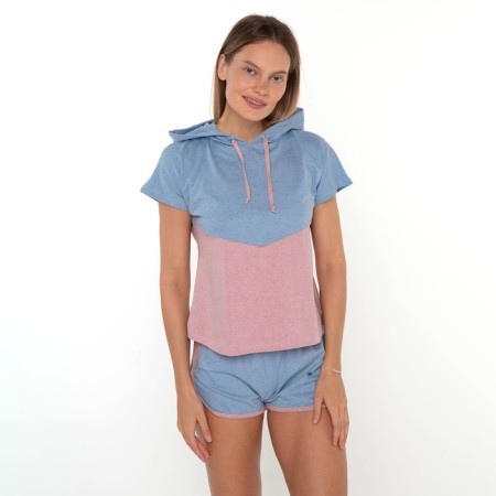 The set "Dawn" is female (T -shirt, shorts) Blue color, size 46