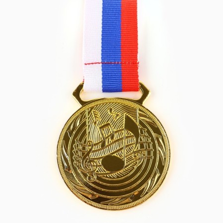 Thematic medal 196 "Music", gold, d = 5 cm-1