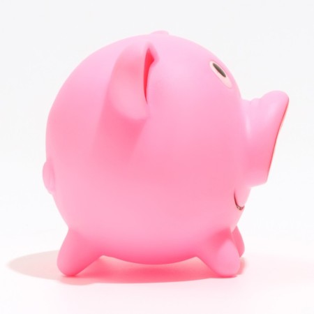 Pig's squeak toy for dogs, 11.4 x 10 x 10 cm, pink-1