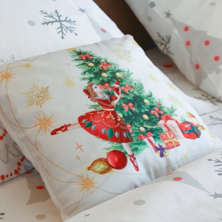 Ethel Ballerina pillow, 40*40 cm, velor, 100% p/e-1