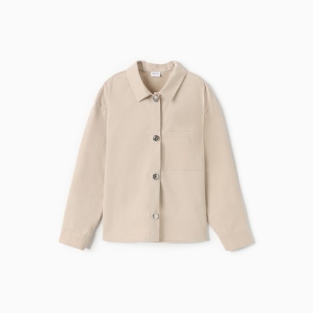Children's shirt minku: jeans collection, beige color, height 98 cm-6