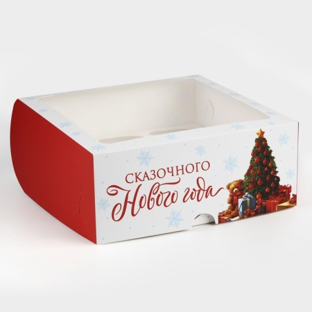 Box for Capcakes "Fairytale New Year" 25 x 25 x 10 cm, New Year-2