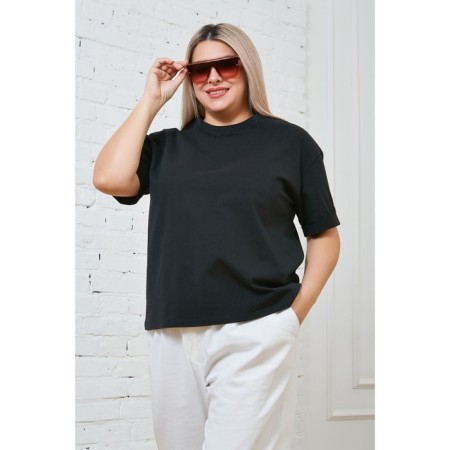 Female T -shirt, size 54, black color-2