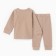 Kit for children (T-shirt/pants), dark beige color, height 74-80 (9 -12 m)