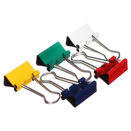 A set of clamps for cauldrons 19mm, 12 pieces, 5 colors in a cardboard box-1