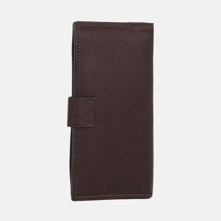 Male purse for magnet, department for maps, for bills, brown color-1