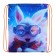 A bag for shoes 420 x 340 mm, Calligrata MSO-5C, (soft polyester, density 210D), "Fluffy Friend Hare"