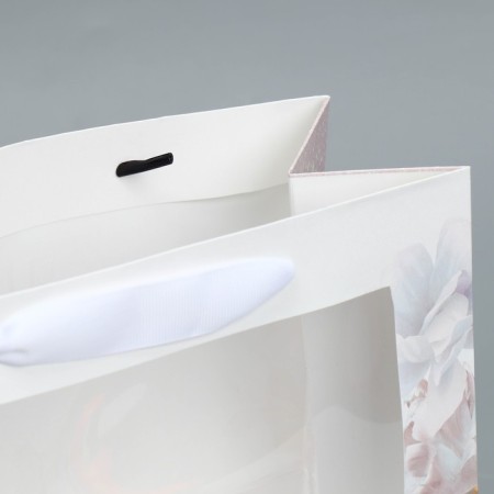 Package Craft gift with a plastic window, packaging, “tender”, 24 x 20 x 11 cm-4