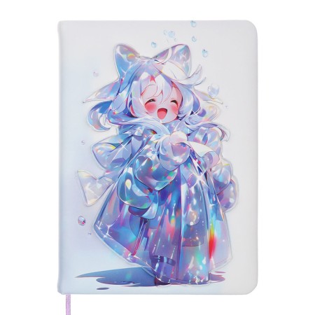 Notebook Gift Book 96l, line, color cut, PVC anime PVC cover (17.7x12.4cm)